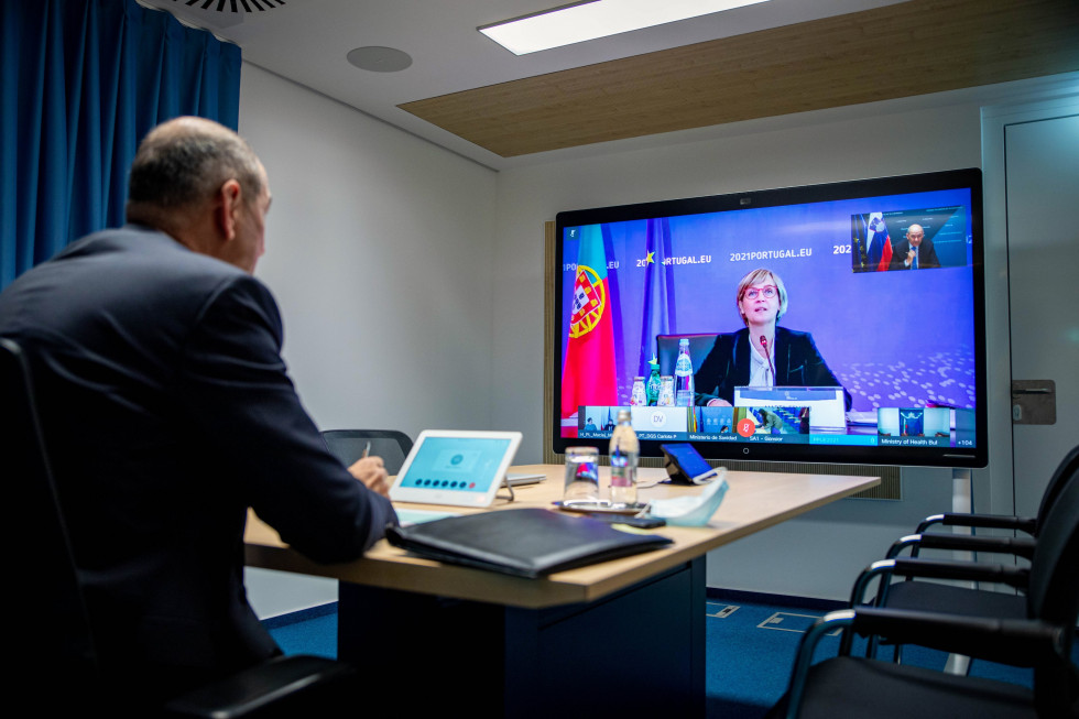 Prime Minister Janez Janša attended an informal video conference of EU health ministers