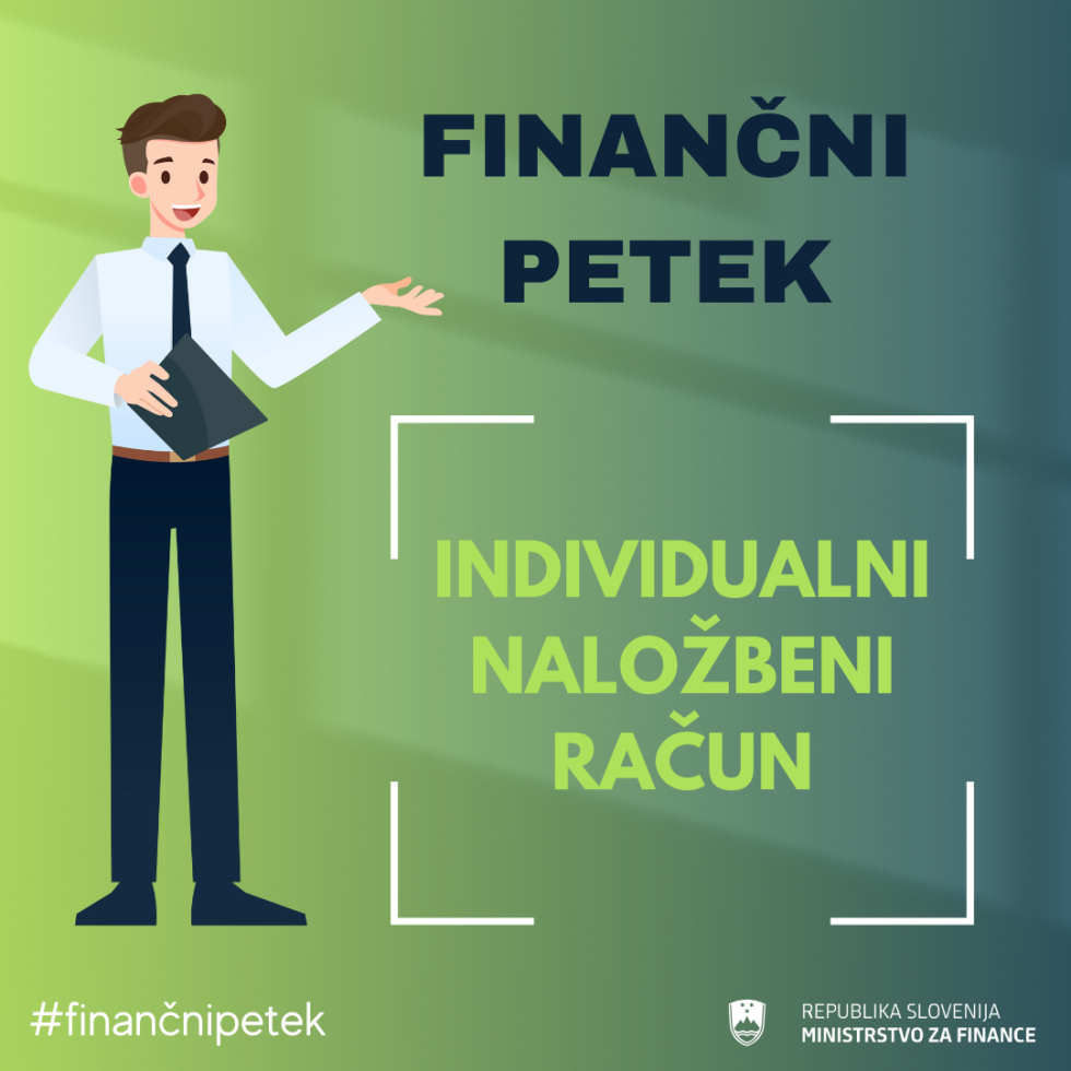 Grafika z naslovom Finančni petek in podnaslovom Individualni naložbeni računi.