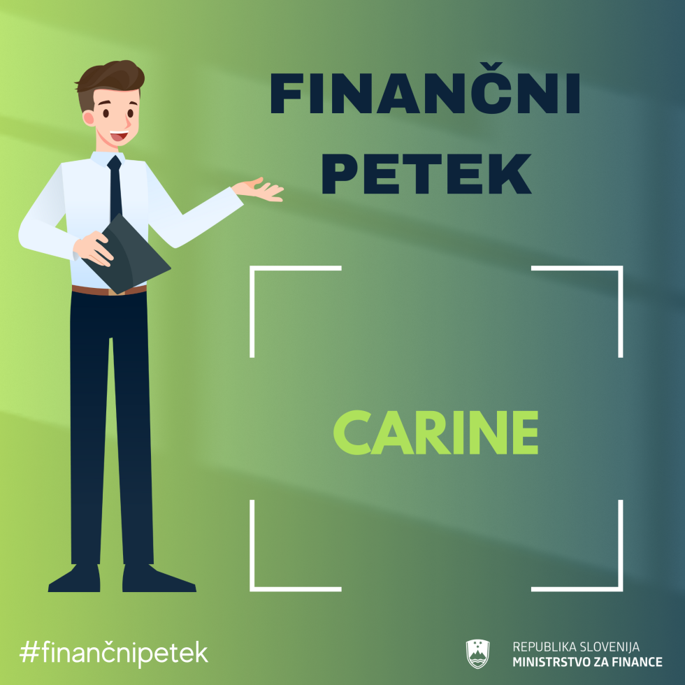 Grafika z naslovom Finančni petek in podnaslovom Carine