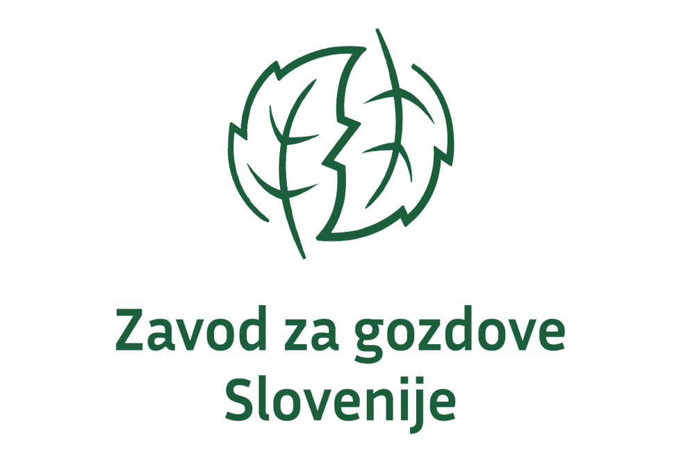 Nov logotip z dvema listoma in spodaj napis Zavod za gozdove Slovenije.