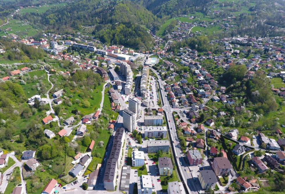 Zračna fotografija občine Trbovlje