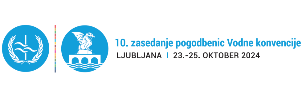 Logotip 10. zasedanje pogodbenic Vodne konvencije, Ljubljana, 23.-25. oktober 2024