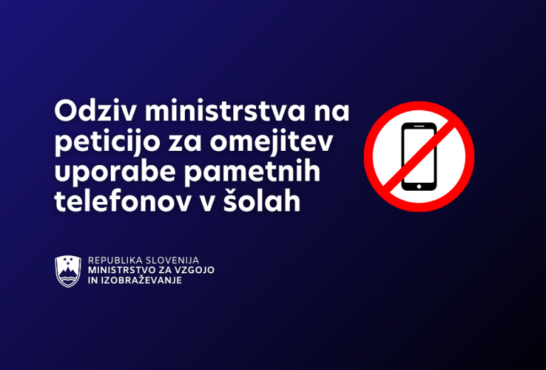 Odziv ministrstva na peticijo za zakonsko omejitev uporabe pametnih telefonov v šolah