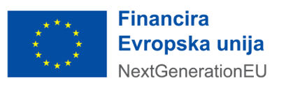 Logotip Financira Evropska unija Next Generation EU