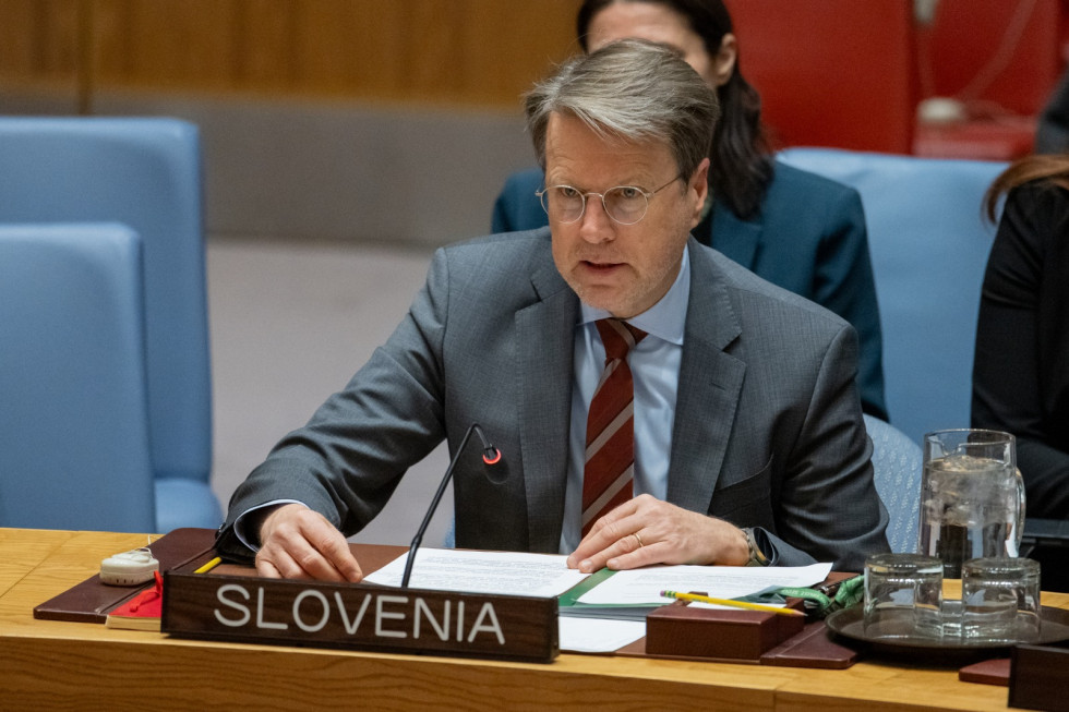 Ambassador Samuel Žbogar speaking in Security Council