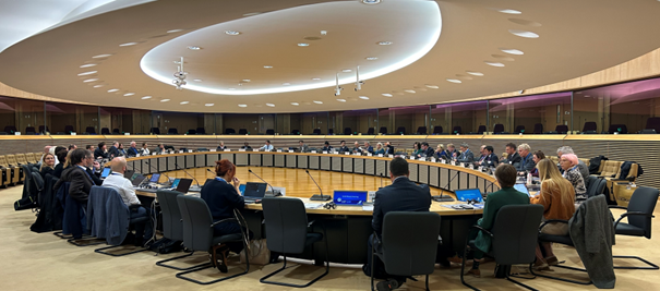 Dvorana Evropske komisije, kjer je potekalo plenarno zasedanje Evropskega regionalnega odbora za globalno upravljanje prostorskih podatkov