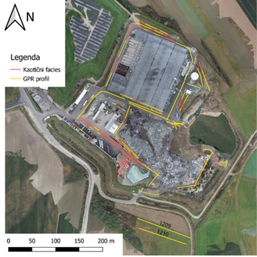 prikaz nahajališča odpadkov posnetek iz zraka