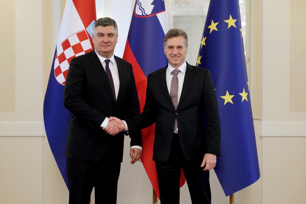 Prime Minister Robert Golob met with Croatian President Zoran Milanović.