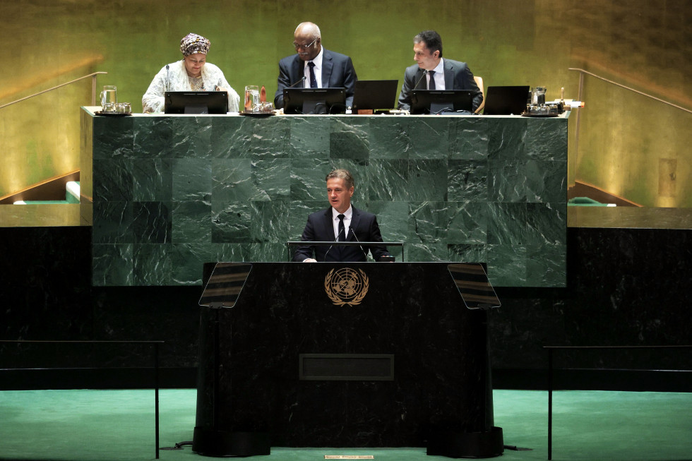 Prime Minister Robert Golob addressed the UN General Assembly