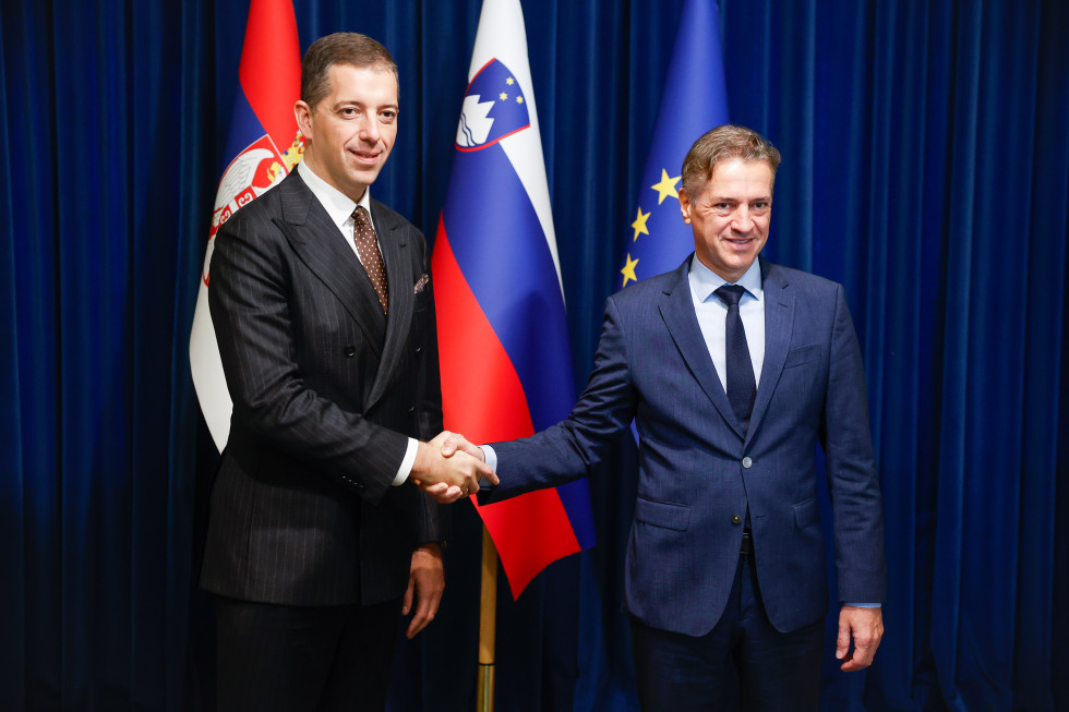 Prime Minister Dr Robert Golob meets with Serbian Foreign Minister Marko Đurić