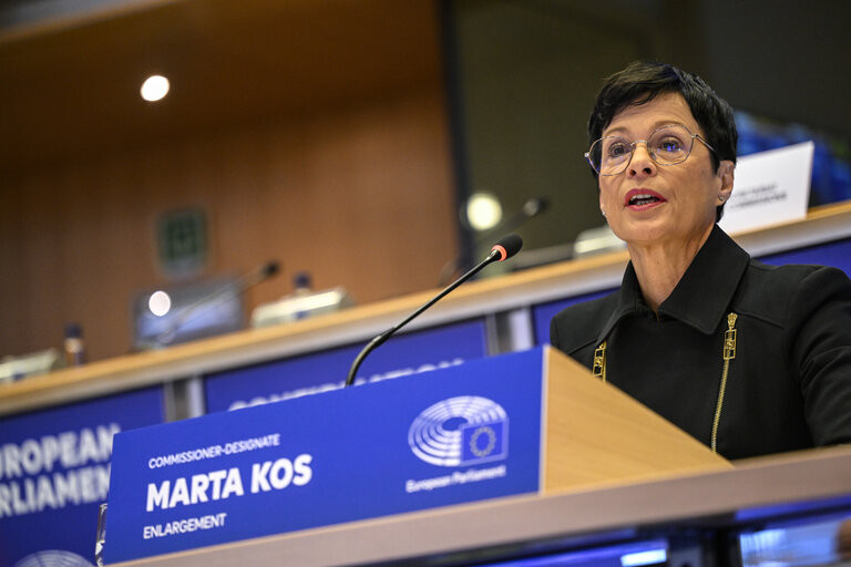 A woman at the lectern